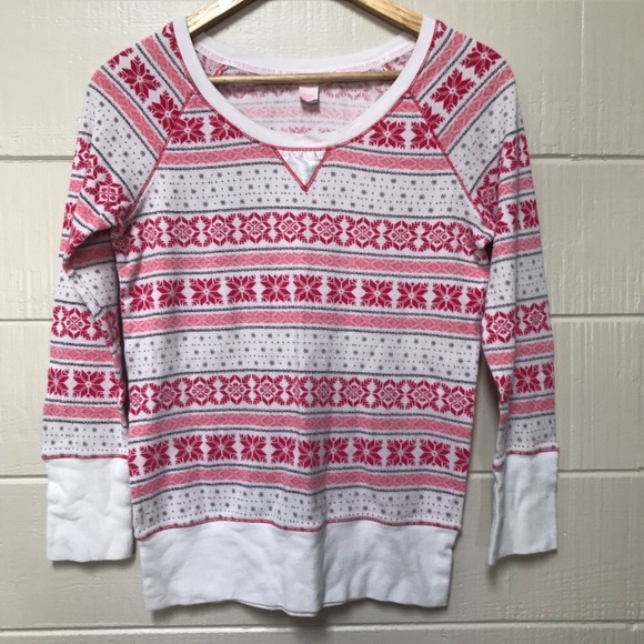 Victoria’s Secret • Pink & Red Fair Isle PJ Set M - Picture 2 of 8